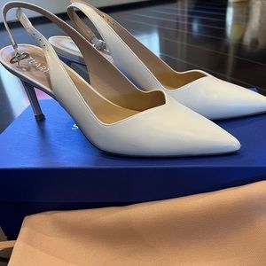 Stuart Weitzman sling back white pump size 8.5/39